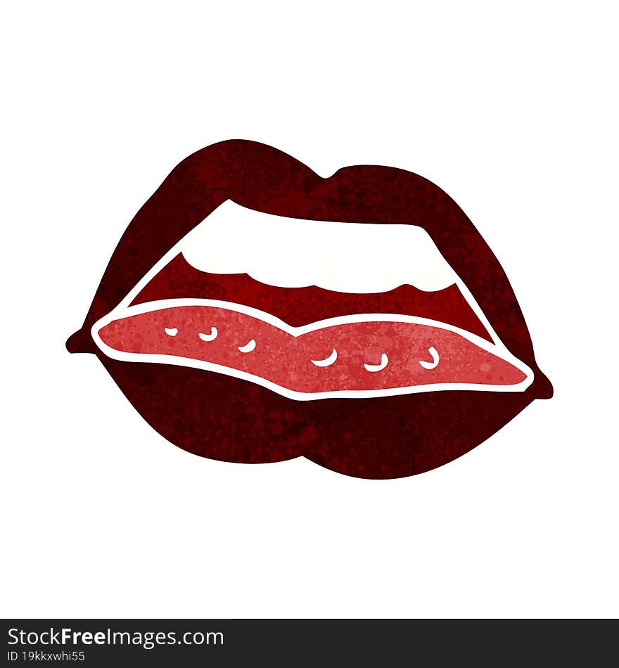 cartoon sexy lips symbol