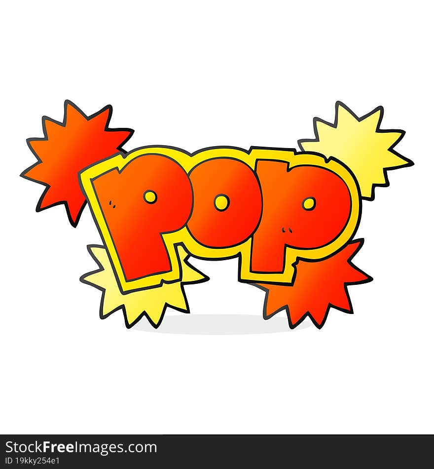 cartoon pop explosion symbol