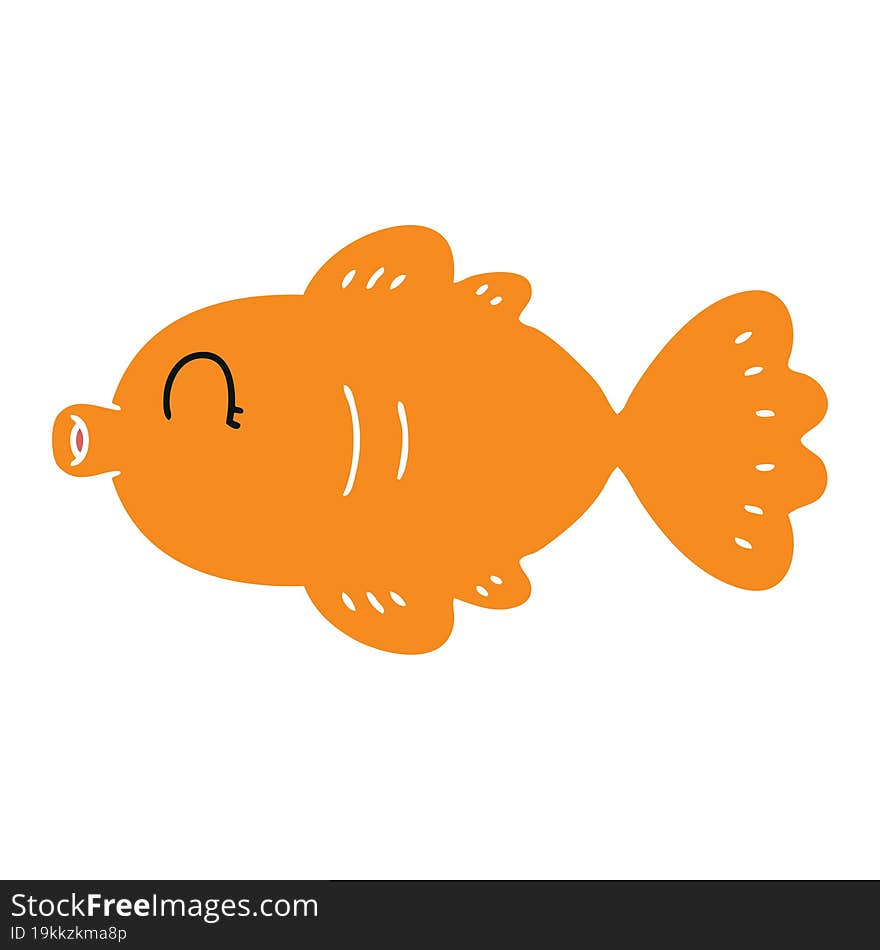 hand drawn quirky cartoon fish. hand drawn quirky cartoon fish