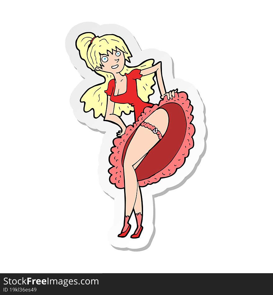 sticker of a cartoon flamenco dancer