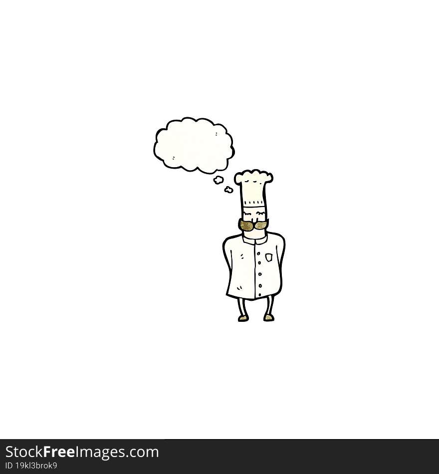 cartoon chef with thought bubble