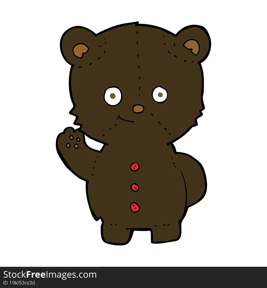 cartoon black bear cub