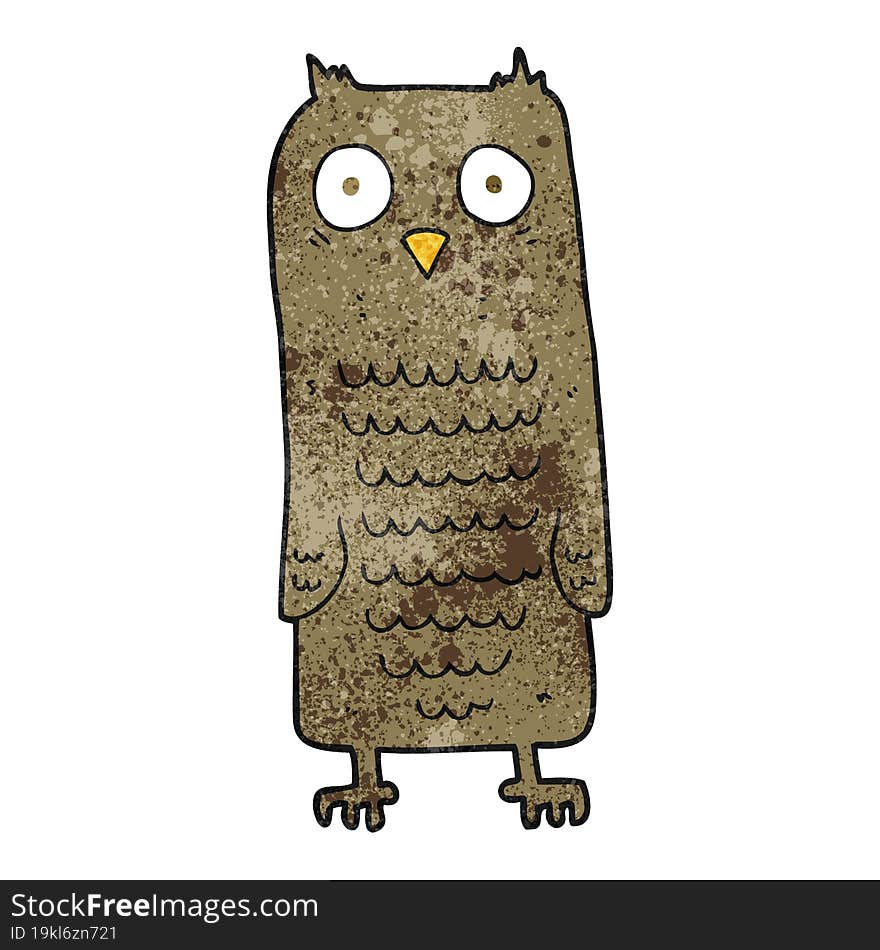 textured cartoon owl