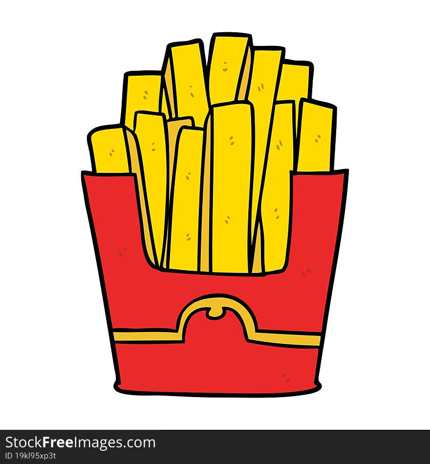 cartoon junk food fries. cartoon junk food fries