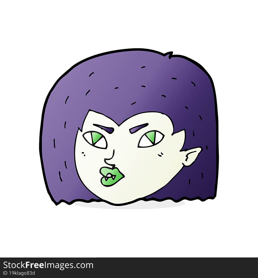 cartoon vampire face