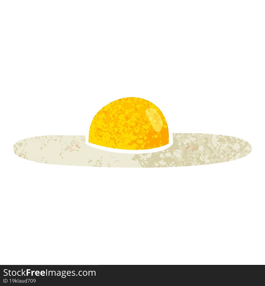 quirky retro illustration style cartoon fried egg