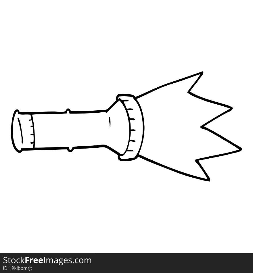 line drawing cartoon torch