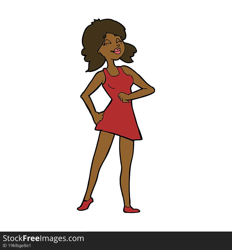 Cartoon Proud Woman