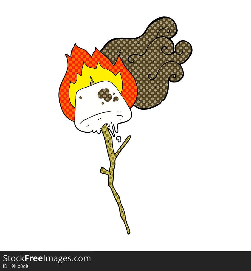 cartoon toasted marshmallow