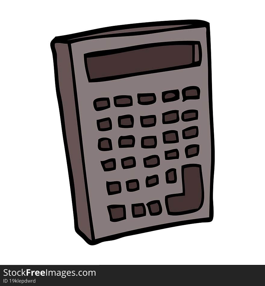 cartoon doodle of a calculator