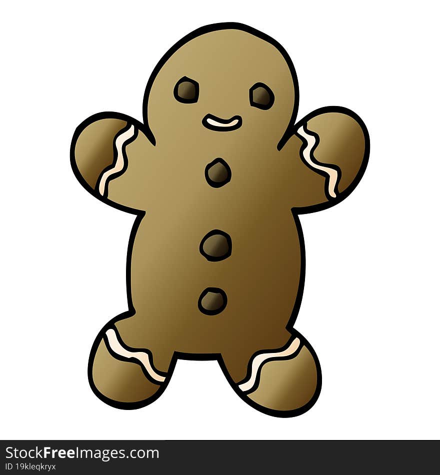 cartoon doodle gingerbread man