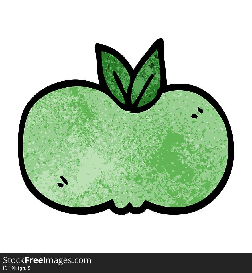 cartoon doodle apple