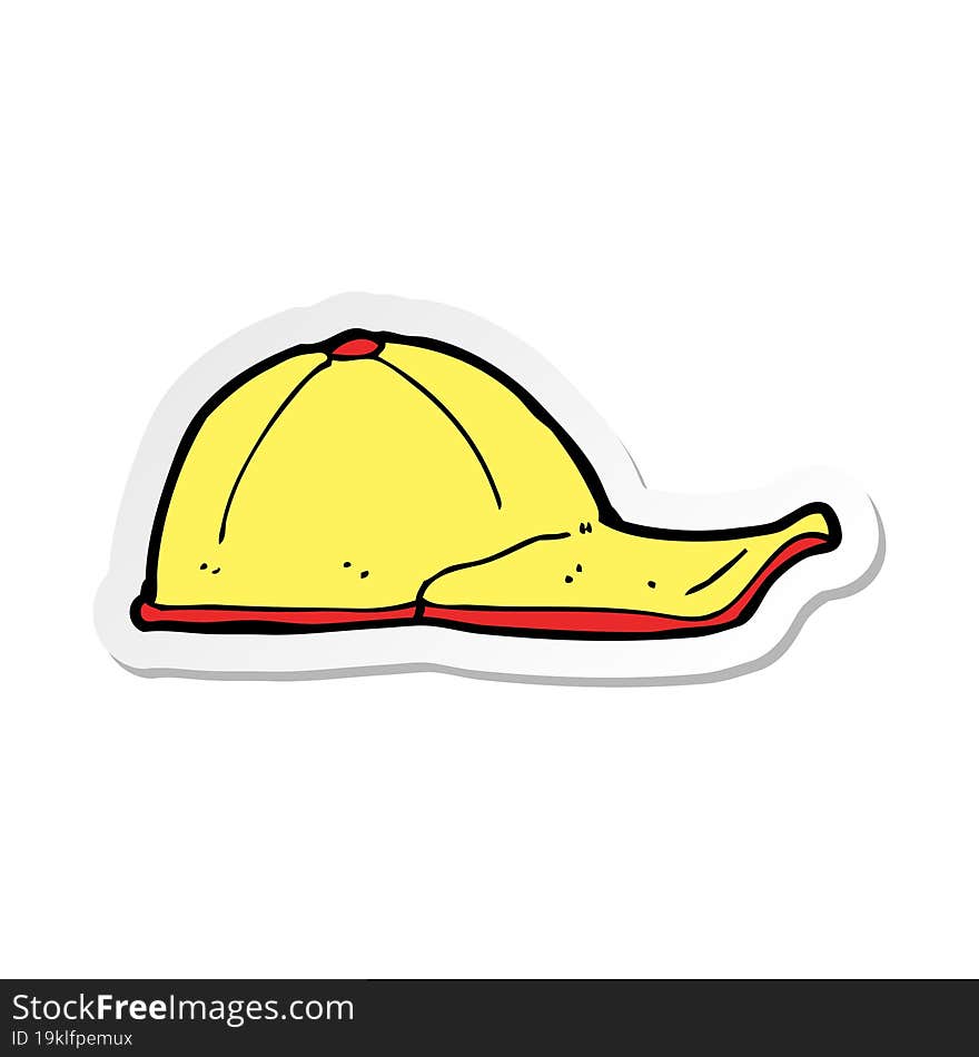 sticker of a cartoon cap