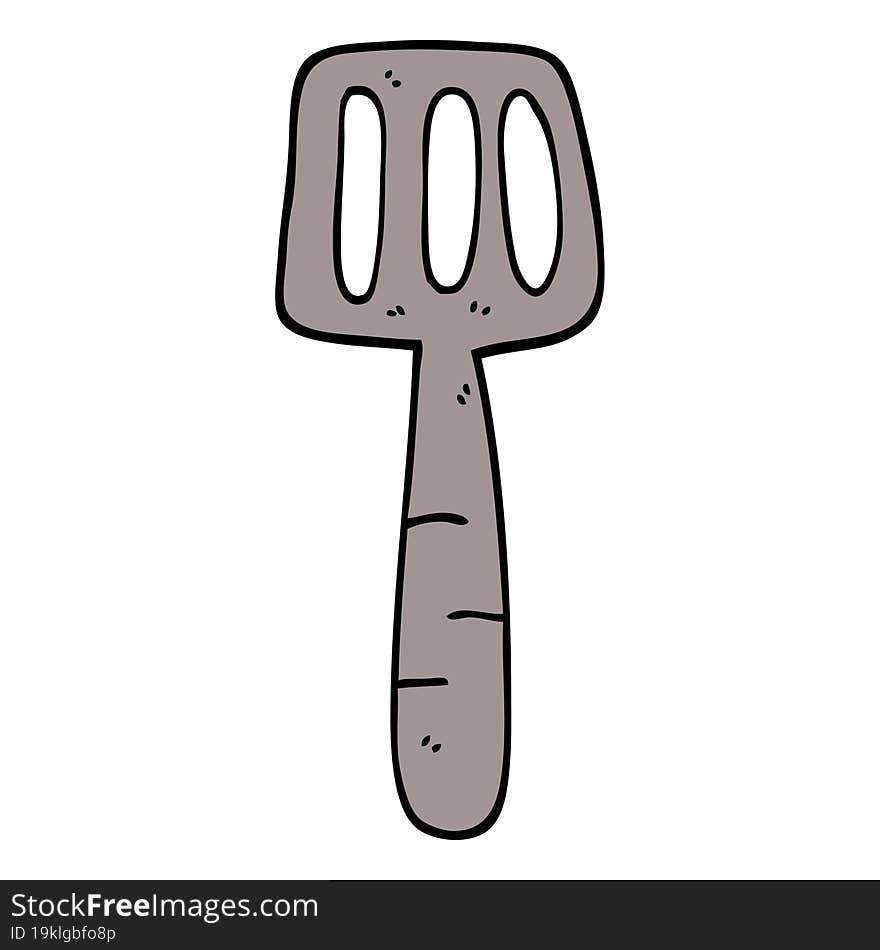 cartoon doodle food spatula