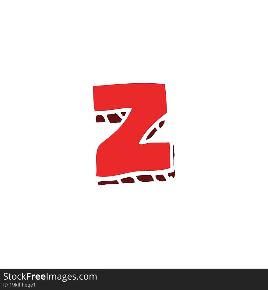 cartoon doodle letter z