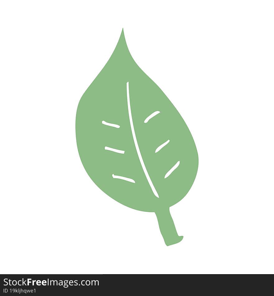 cartoon doodle leaf