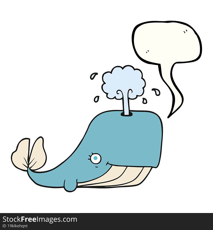 speech bubble cartoon whale spouting water