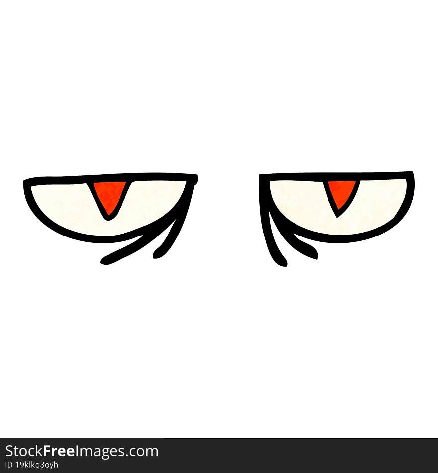 grunge textured illustration cartoon evil eyes