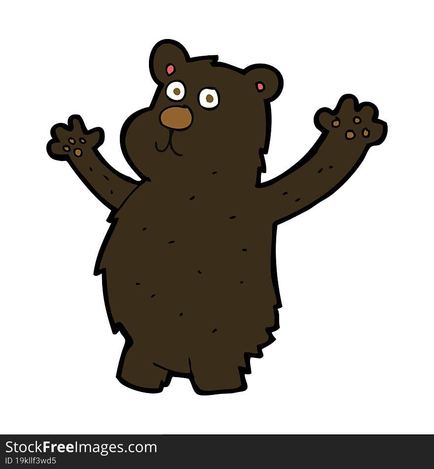 cartoon funny black bear