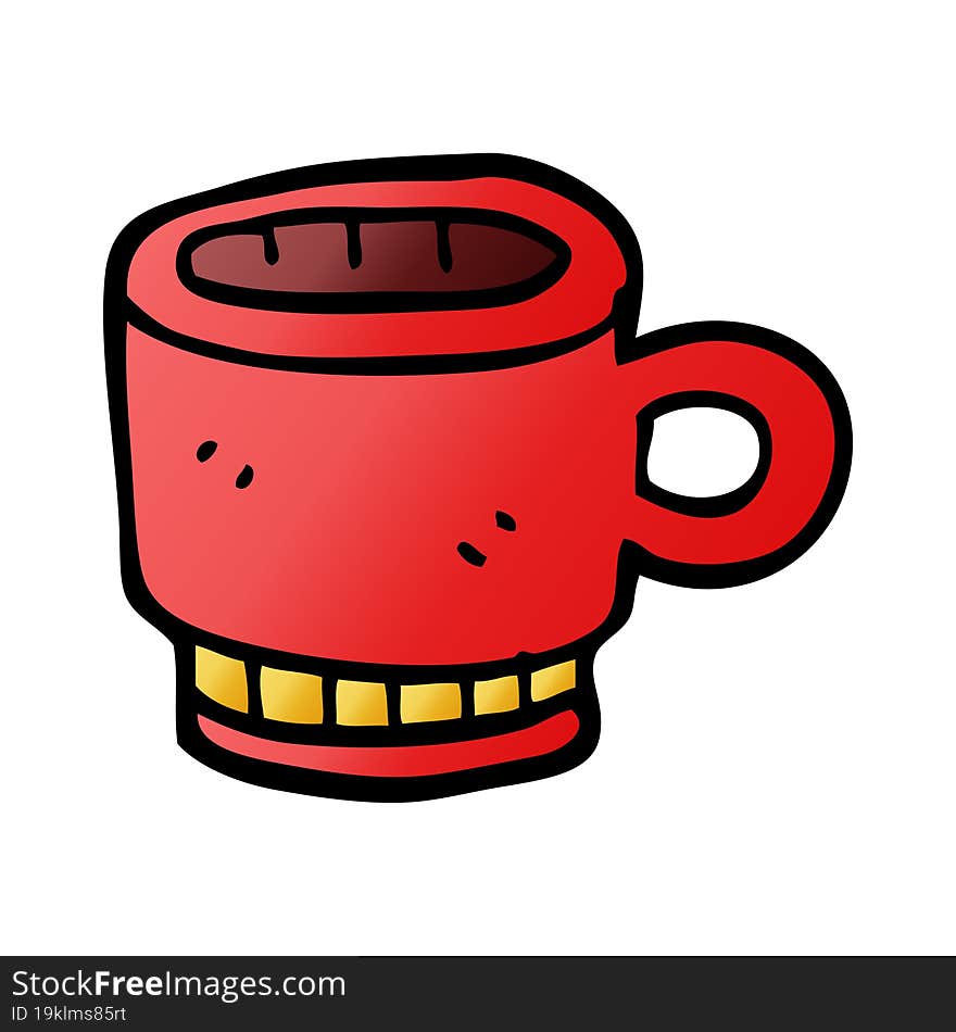 cartoon doodle coffee mug