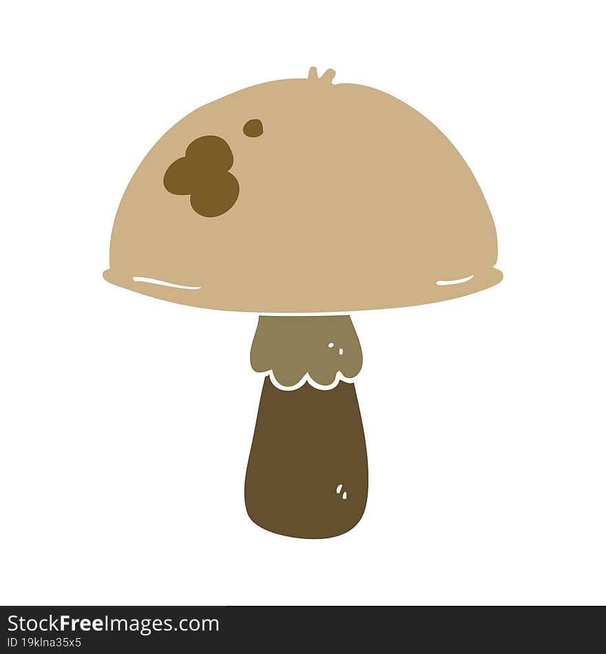 Flat Color Style Cartoon Mushroom