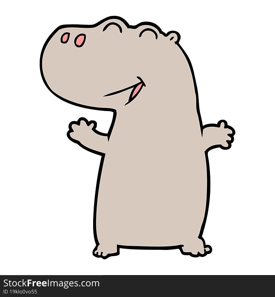 cartoon hippopotamus. cartoon hippopotamus