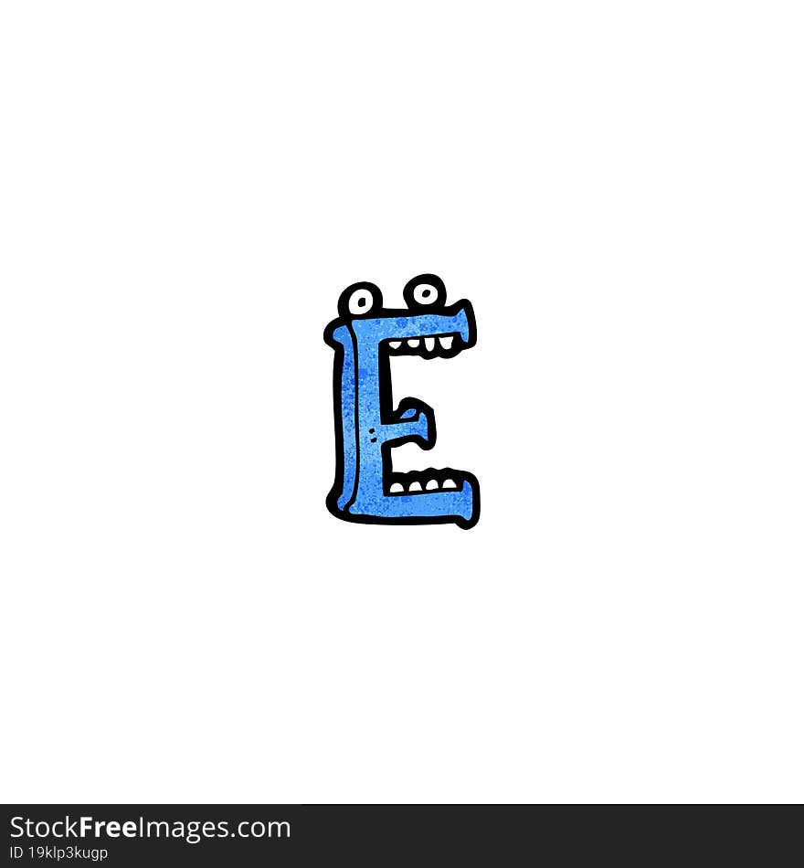 Cartoon Letter E