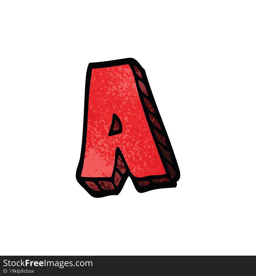 Cartoon Doodle Letter A