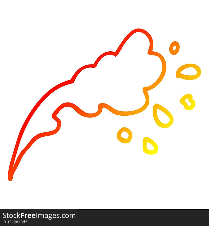 warm gradient line drawing cartoon water splash