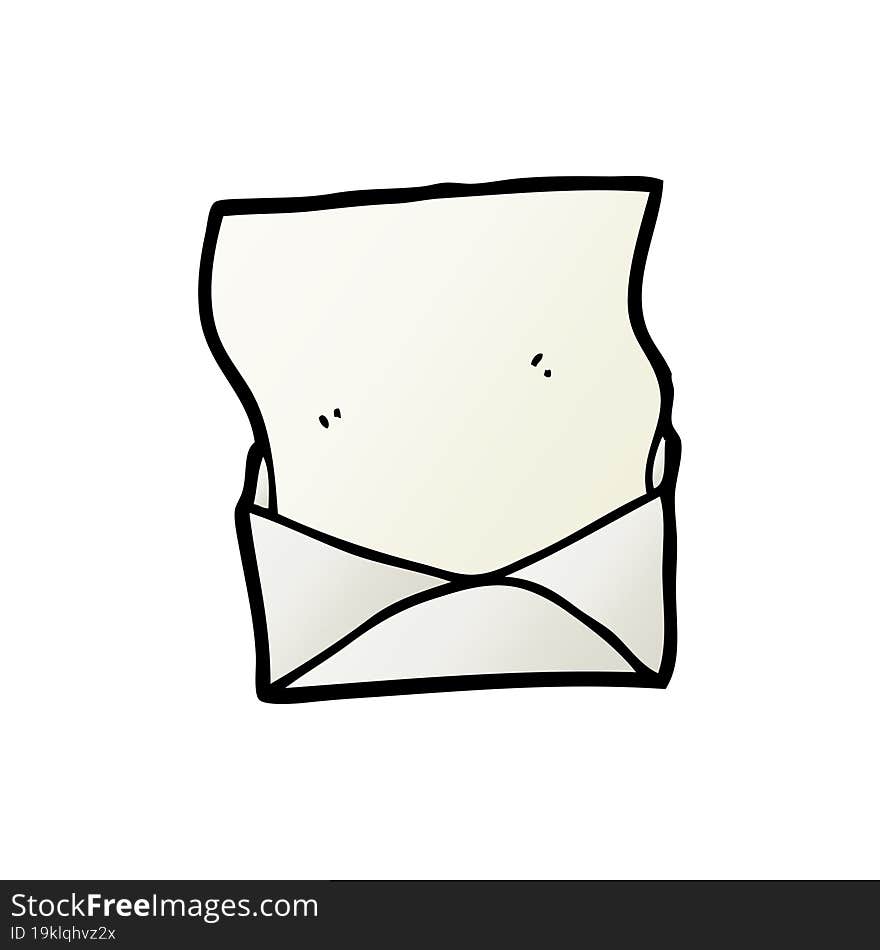 cartoon letter and envelope. cartoon letter and envelope