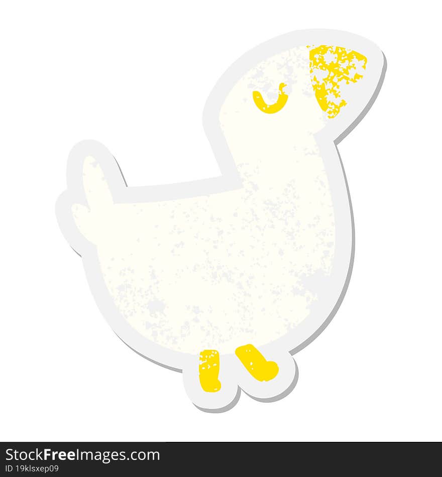 farmyard bird grunge sticker