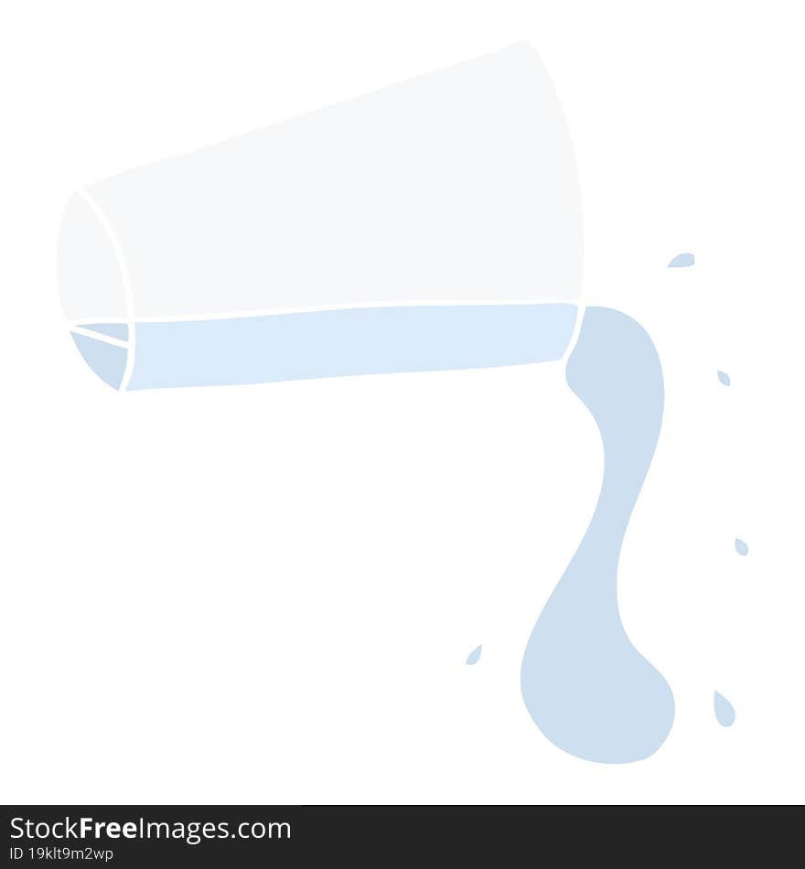 Flat Color Style Cartoon Cool Drink Of Water