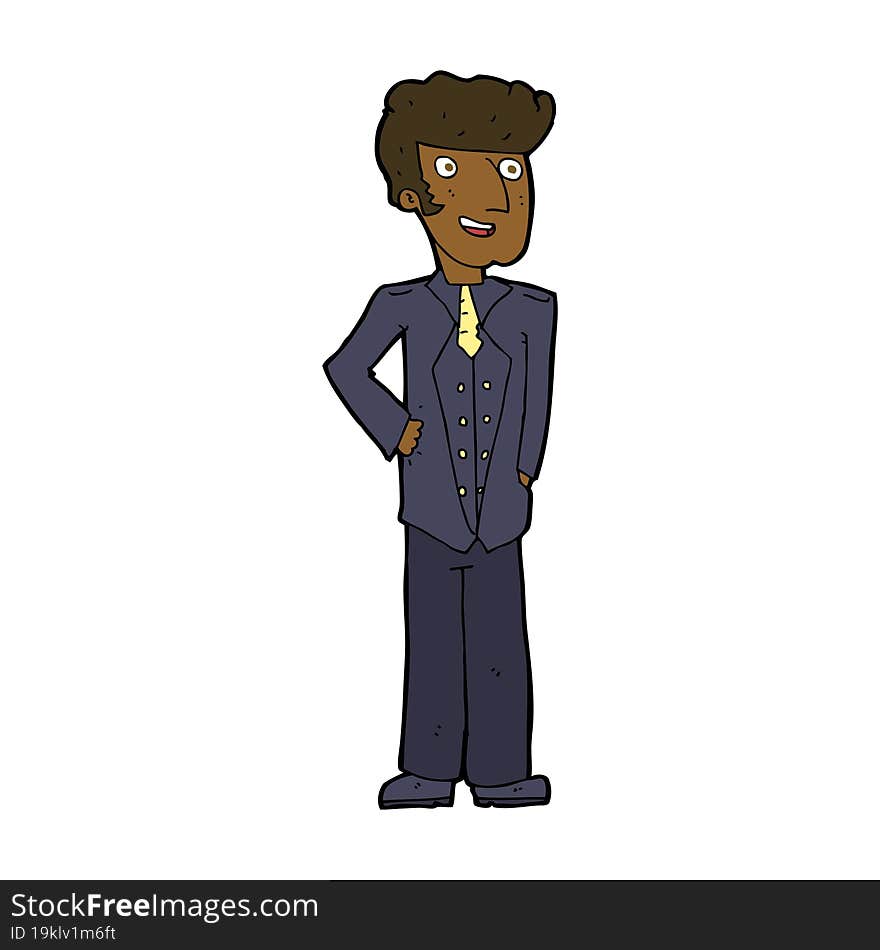 cartoon upperclass man