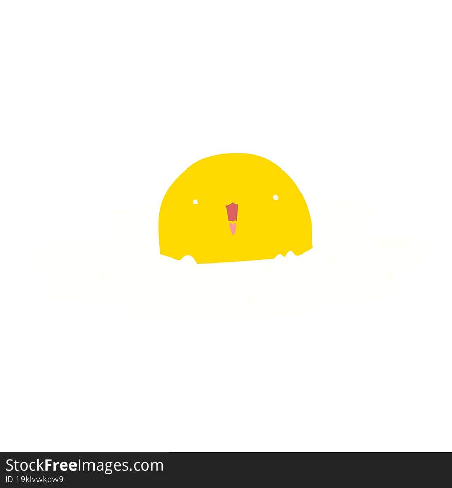 cute flat color style cartoon fried egg