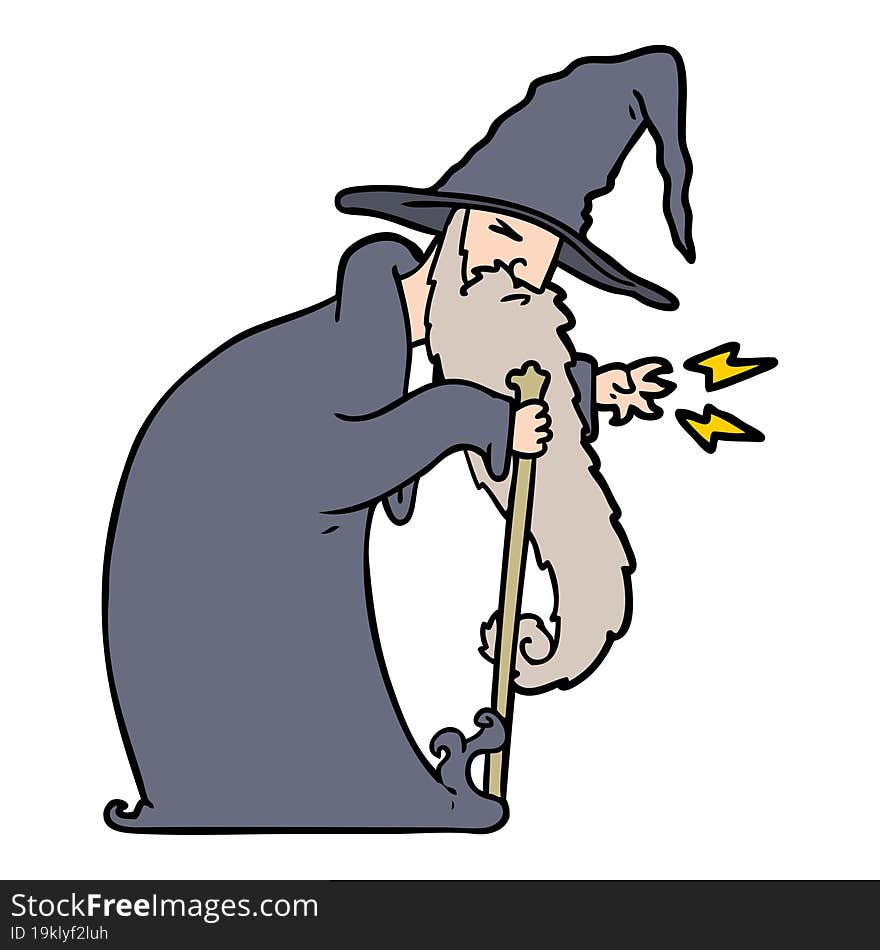 cartoon wizard. cartoon wizard