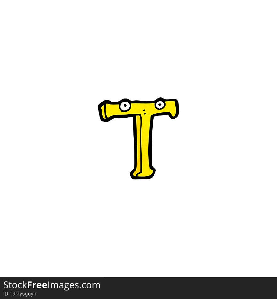 cartoon letter t