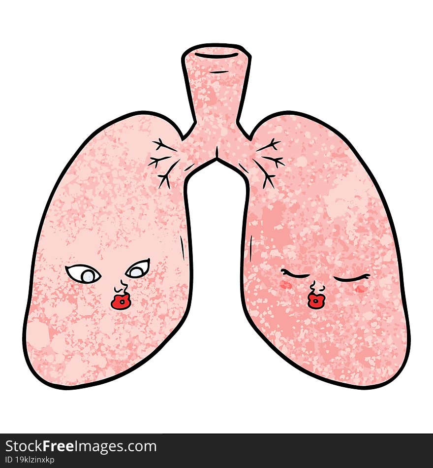 cartoon lungs. cartoon lungs