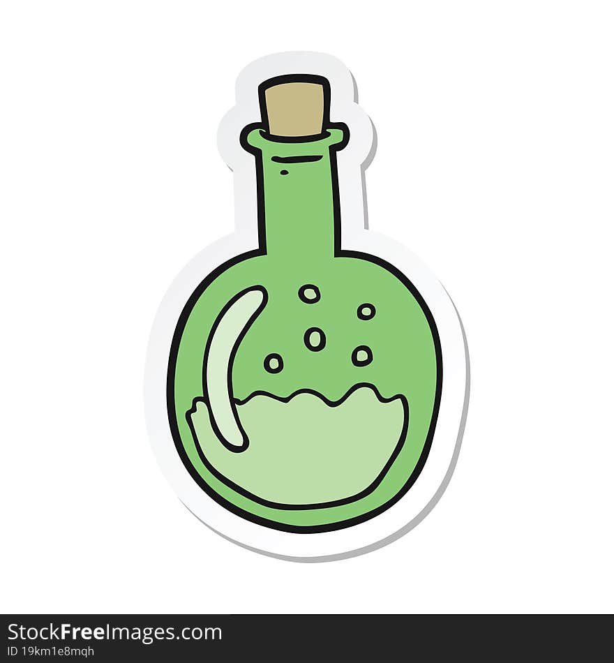 sticker of a cartoon potion