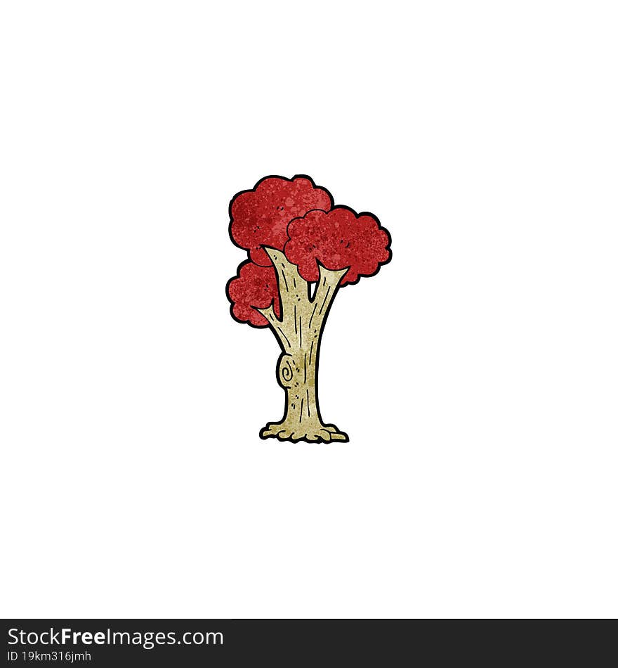 cartoon tree in fall