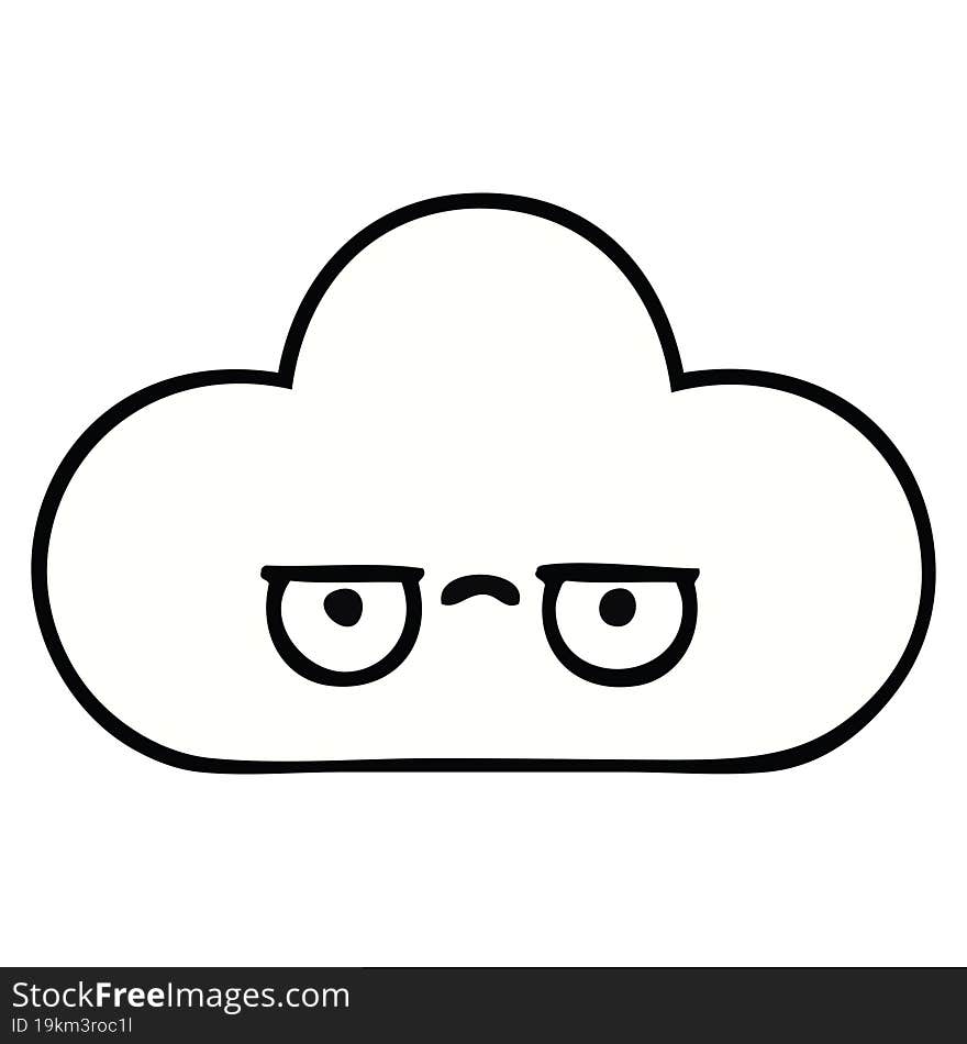 cute cartoon of a cloud. cute cartoon of a cloud