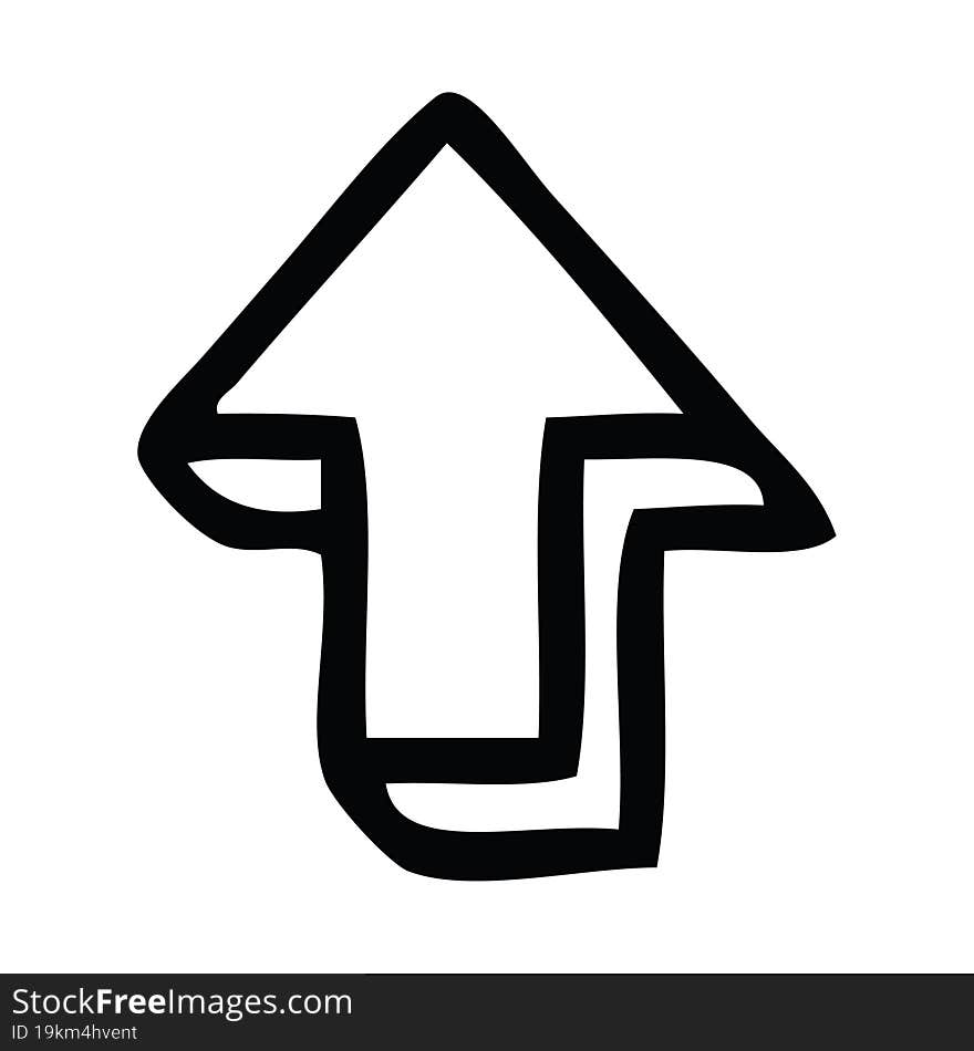 line drawing cartoon directional arrow