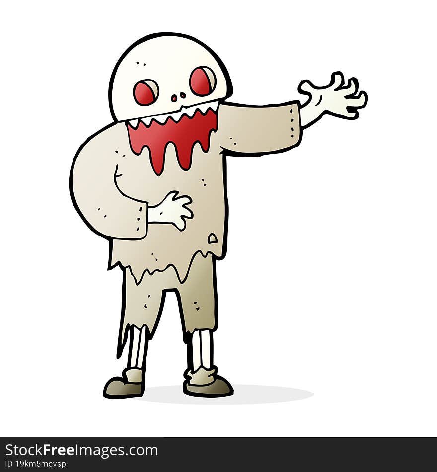 cartoon spooky zombie