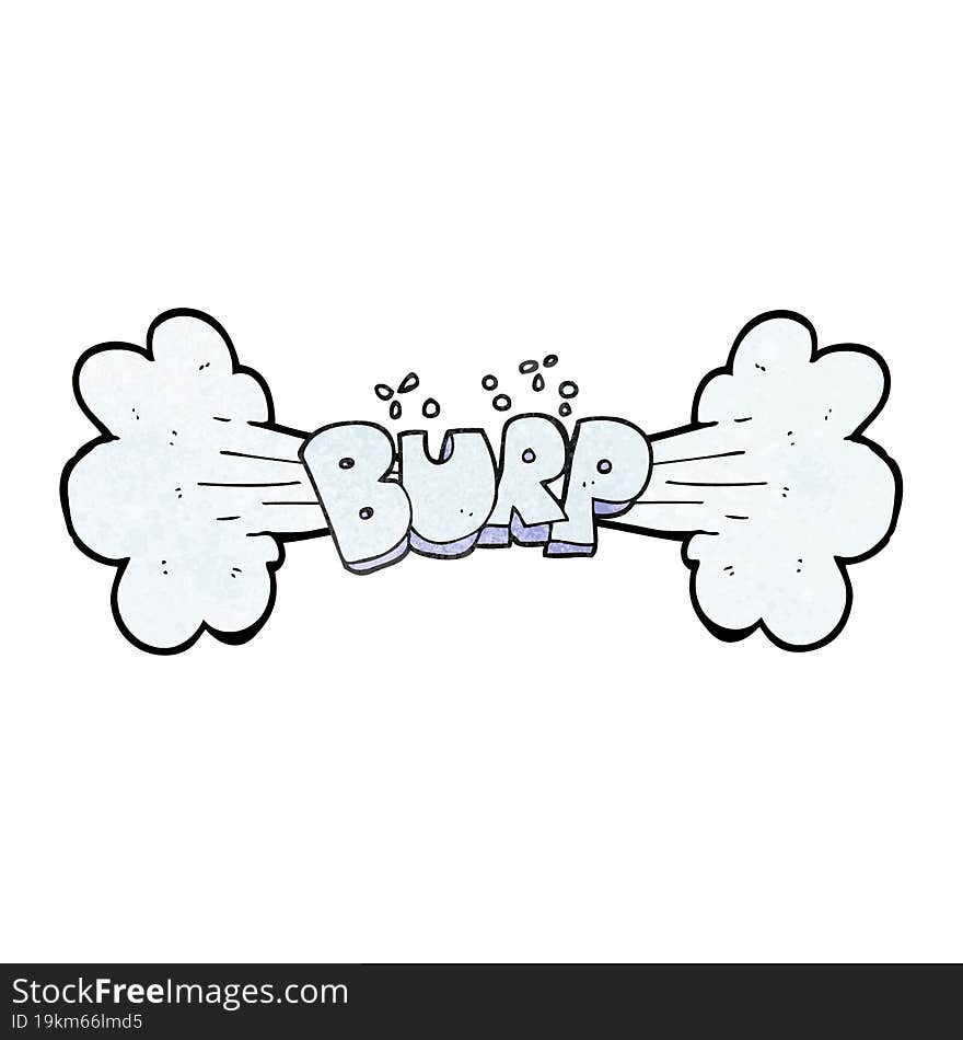 textured cartoon burp