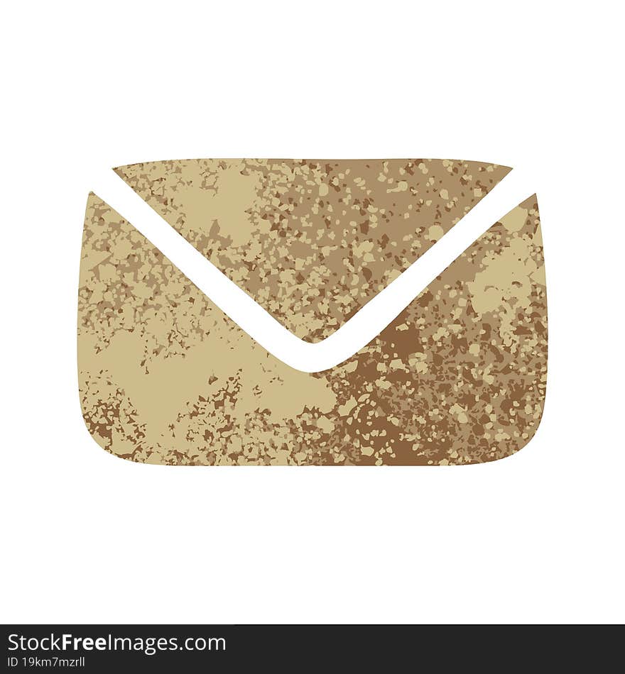 retro illustration style cartoon paper envelope