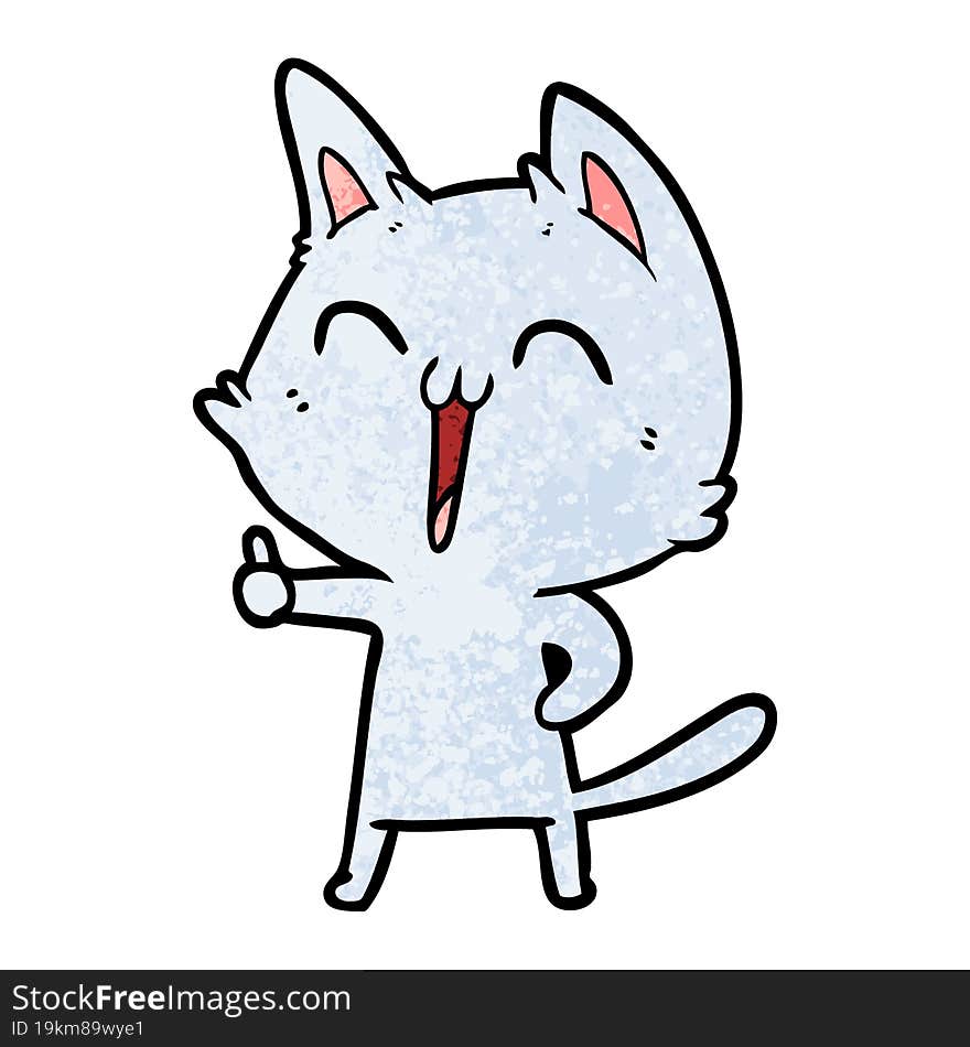 happy cartoon cat. happy cartoon cat