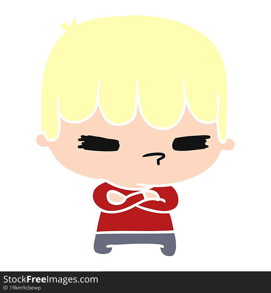 cartoon illustration of a kawaii cute cross boy. cartoon illustration of a kawaii cute cross boy