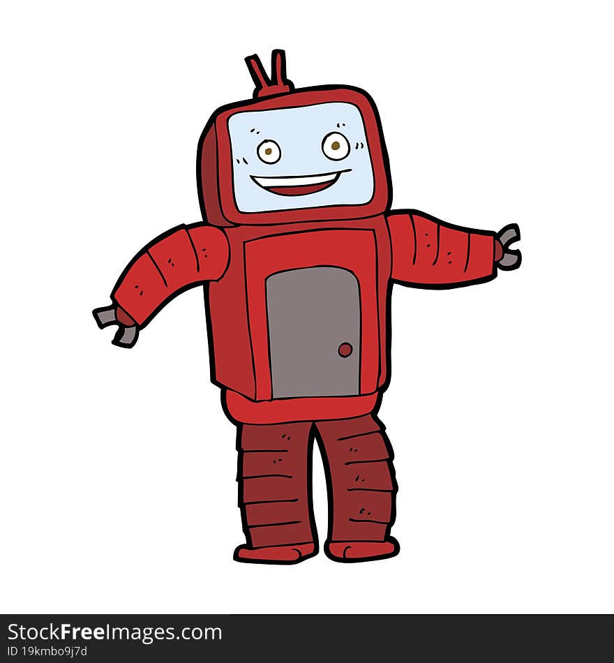 cartoon funny robot