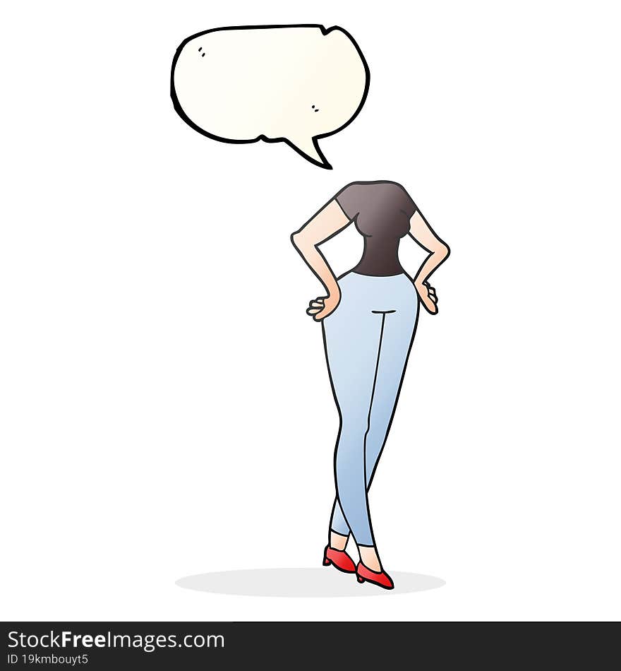 speech bubble cartoon headless body (add own photographs