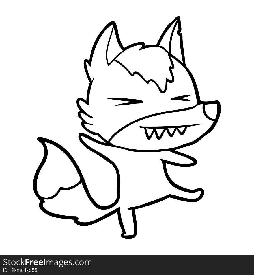 angry wolf cartoon. angry wolf cartoon