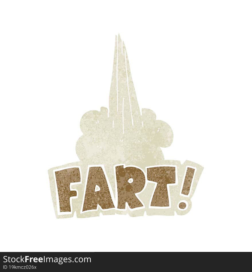 retro cartoon fart symbol